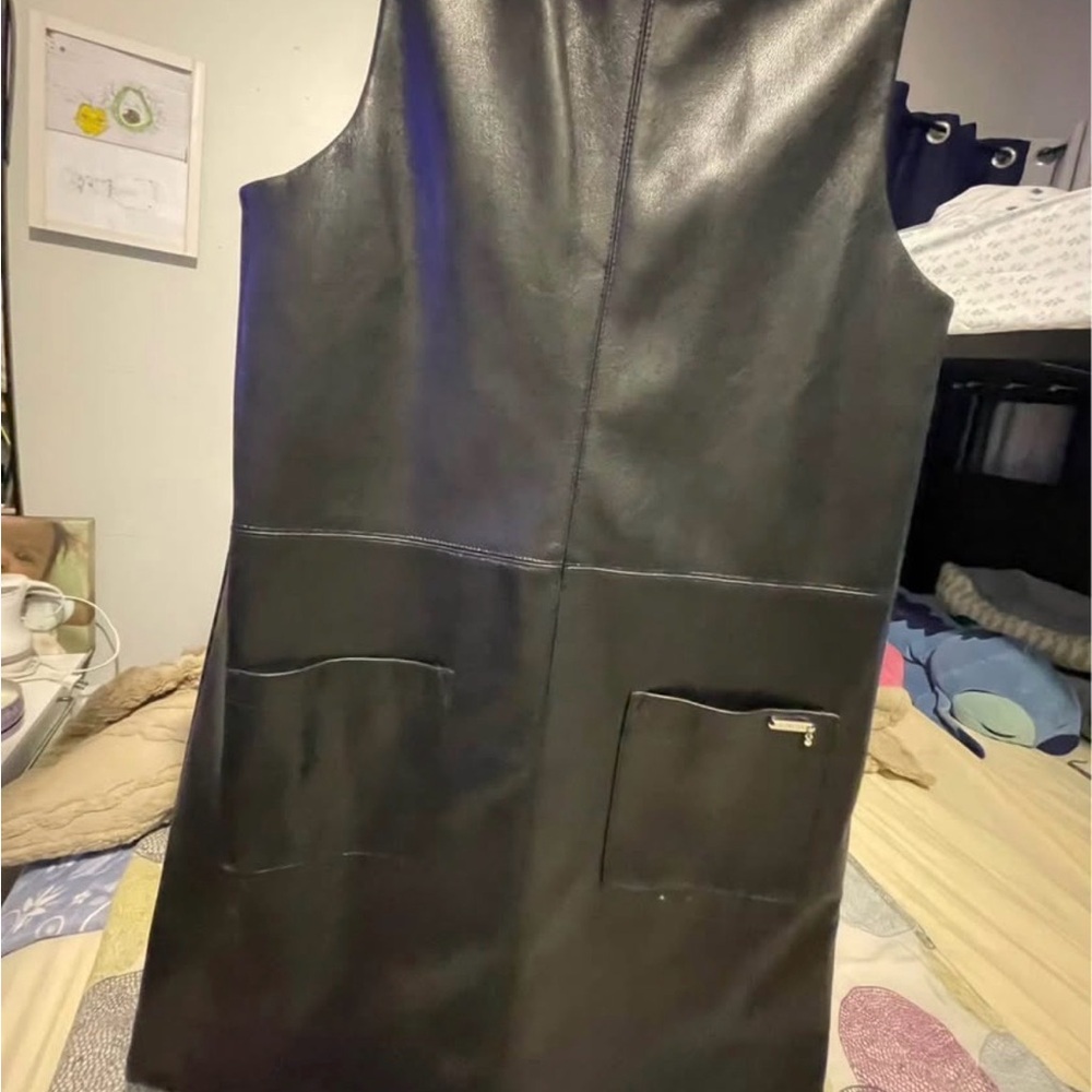 Guess Black Leather Dress